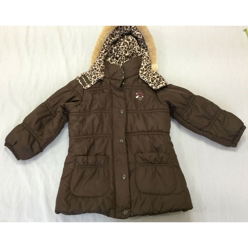 OSHKOSH BGOSH GIRLS HOODED JACKET COAT SIZE M 5-6